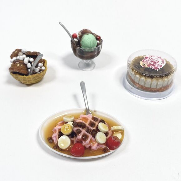 Completed Miniverse Make it Mini Food Tiramisu Ice Cream Sundae Waffles Finished - Picture 1 of 16